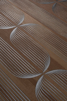 Orbit Lines Brown Elle Decoration 5 Wallpaper by Erismann | 10611-11