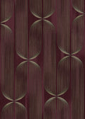 Orbit Lines Purple Elle Decoration 5 Wallpaper by Erismann
