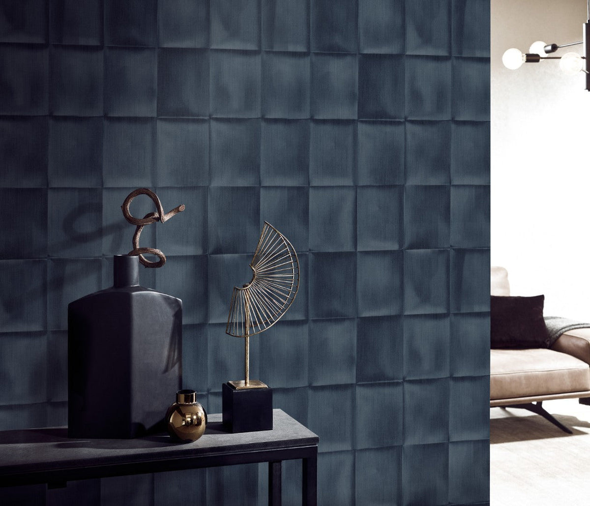 Radiance Blue Elle Decoration 5 Wallpaper by Erismann | 10613-08