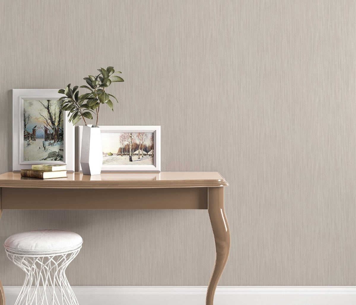 Cadence Taupe Elle Decoration 5 Wallpaper by Erismann | 10615-37