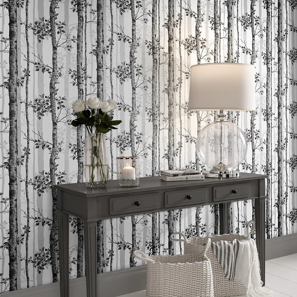 106424 Albero Black & White Curiosity Wallpaper by Graham and Brown