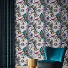 106430 Jardin Grey Curiosity Wallpaper by Graham and Brown