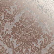 106519 Milan Rose Gold Damask Superfresco Wallpaper By Graham & Brown