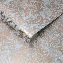 106519 Milan Rose Gold Damask Superfresco Wallpaper By Graham & Brown