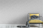 106523 Milan Brick Silver Superfresco Wallpaper By Graham & Brown