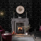 106585 Gothic Damask Flock Established Wallpaper by Graham and Brown