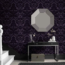 106586 Gothic Damask Flock Established Wallpaper by Graham and Brown