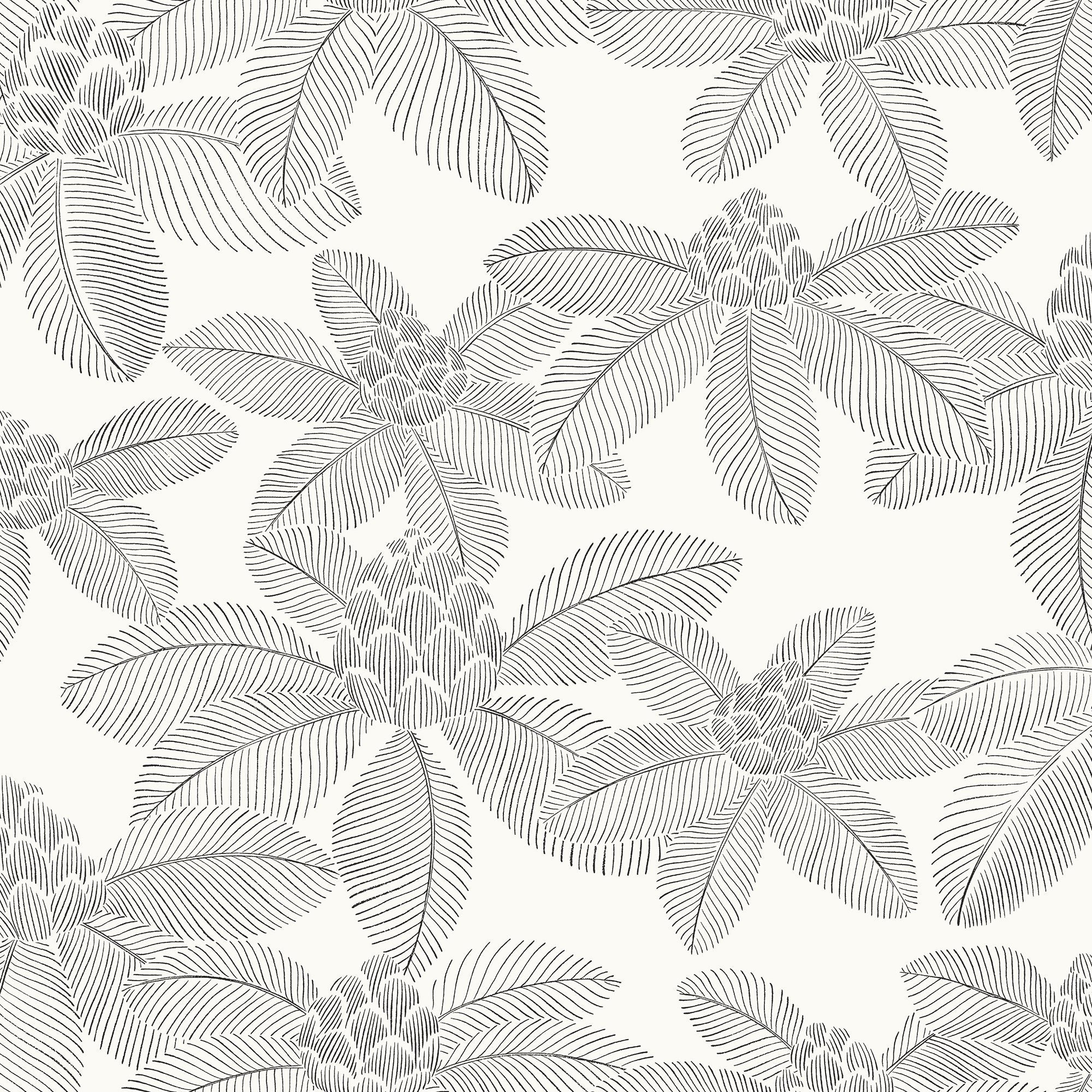 106650956 Lotus Noir Blanc Wallpaper by Caselio