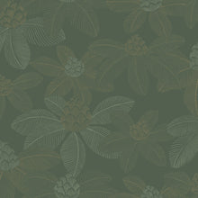 106657290 Lotus Vert Anglais Wallpaper by Caselio