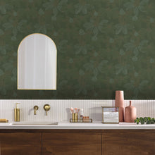 106657290 Lotus Vert Anglais Wallpaper by Caselio