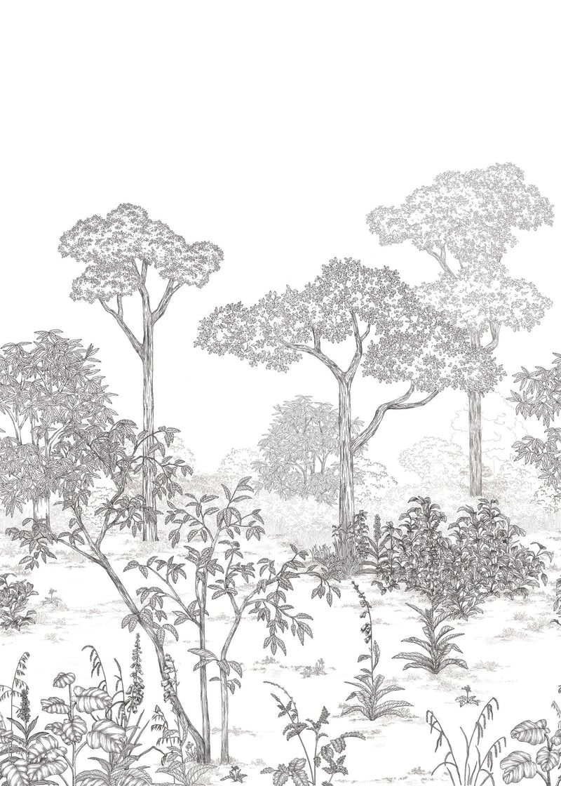 106690903 Arboretum Noir Blanc Mural by Caselio