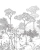 Arboretum Small Noir Blanc Art of Botany Mural by Caselio