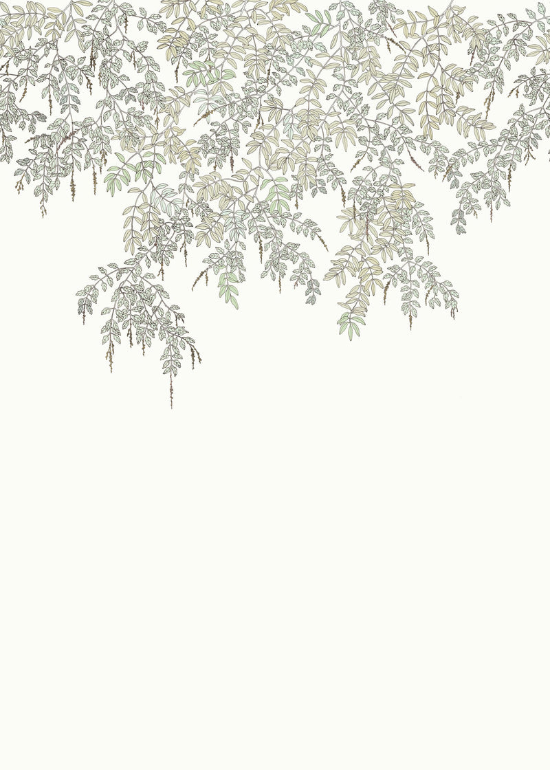 106707003 Falling Petals Vert d'Eau Mural by Caselio