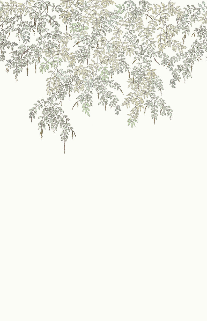 106707004 Falling Petals Vert d'Eau Mural by Caselio