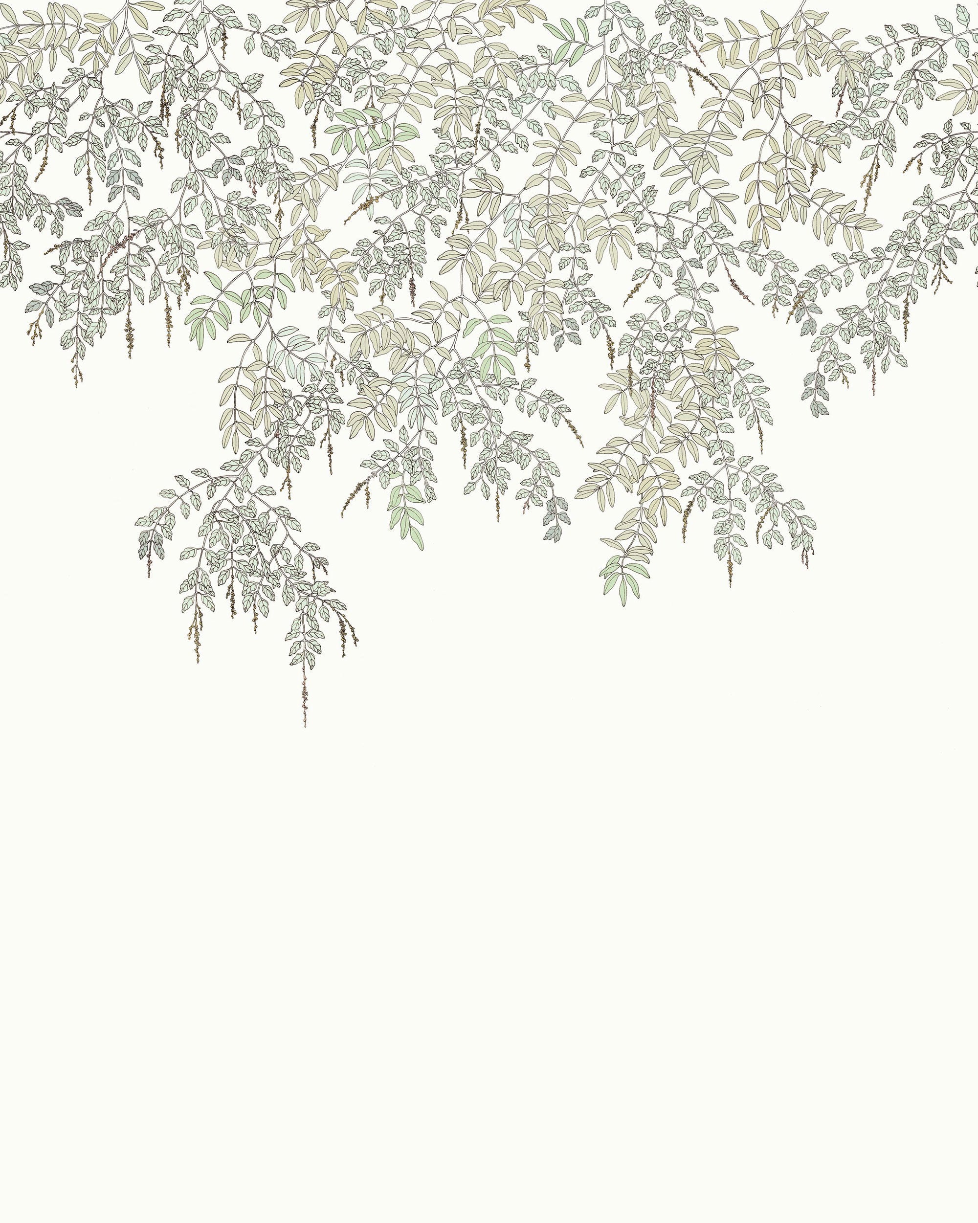 106707005 Falling Petals Vert d'Eau Mural by Caselio