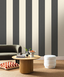 Xxl Lines Noir Line Up Wallpaper by Caselio