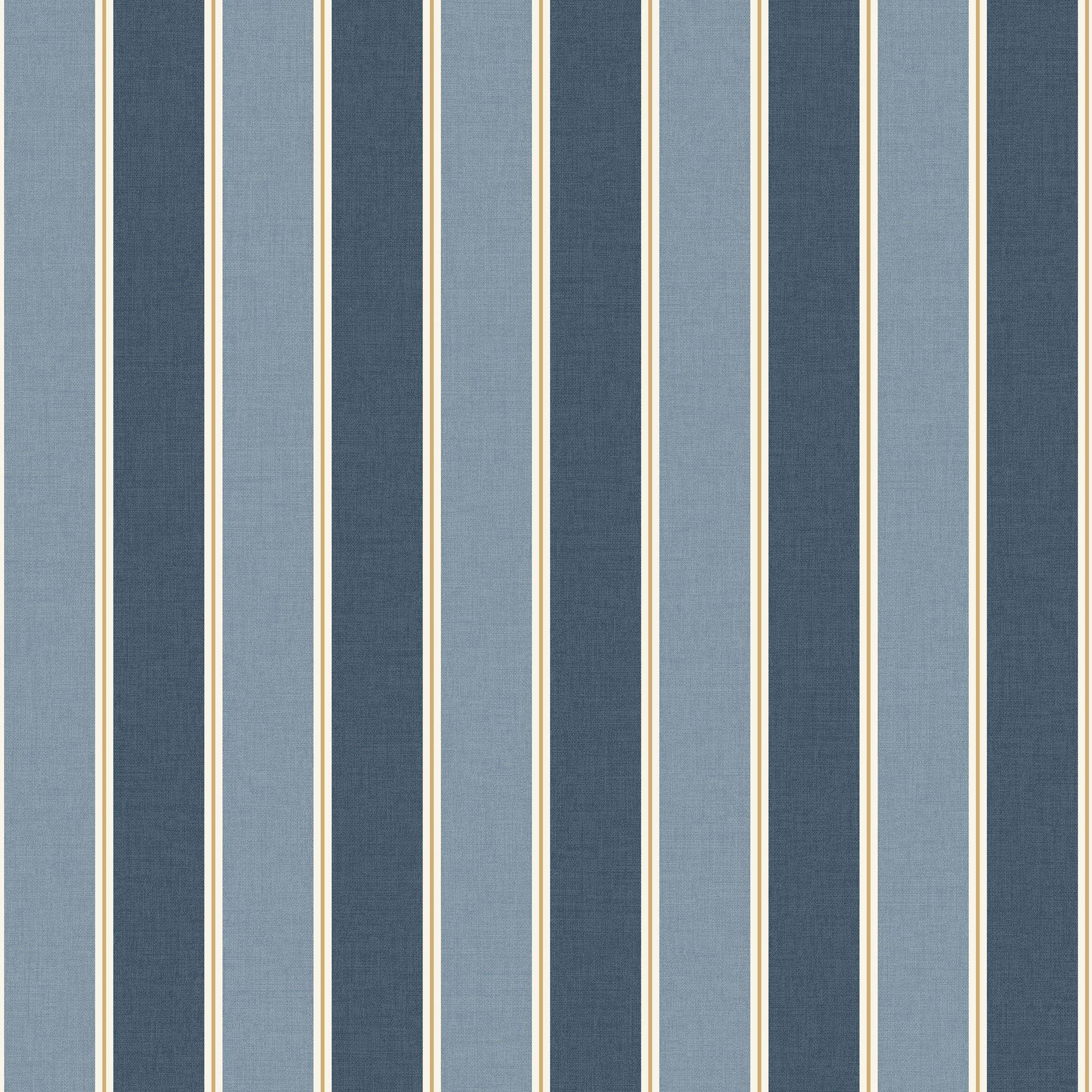 106736112 Classic Lines Bleu Denim Or Wallpaper by Caselio