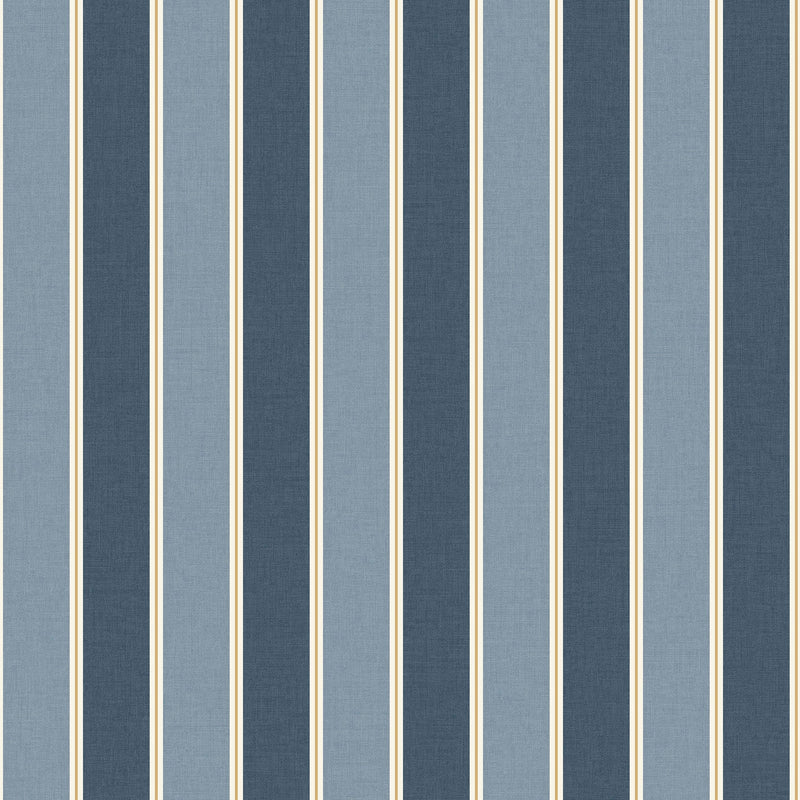 106736112 Classic Lines Bleu Denim Or Wallpaper by Caselio