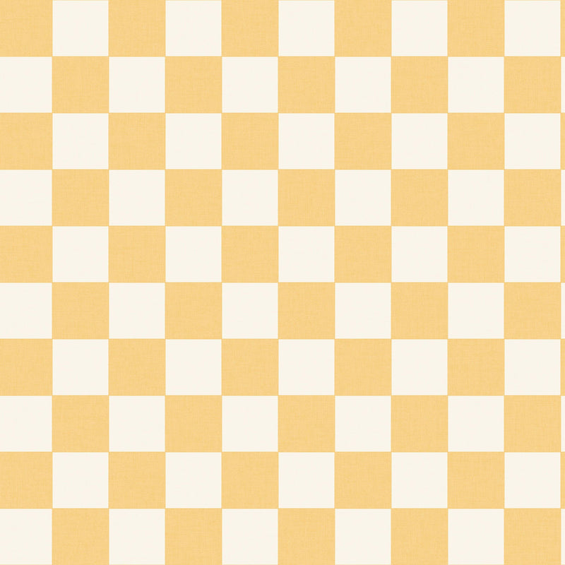 106742000 Checks Jaune Soleil Wallpaper by Caselio