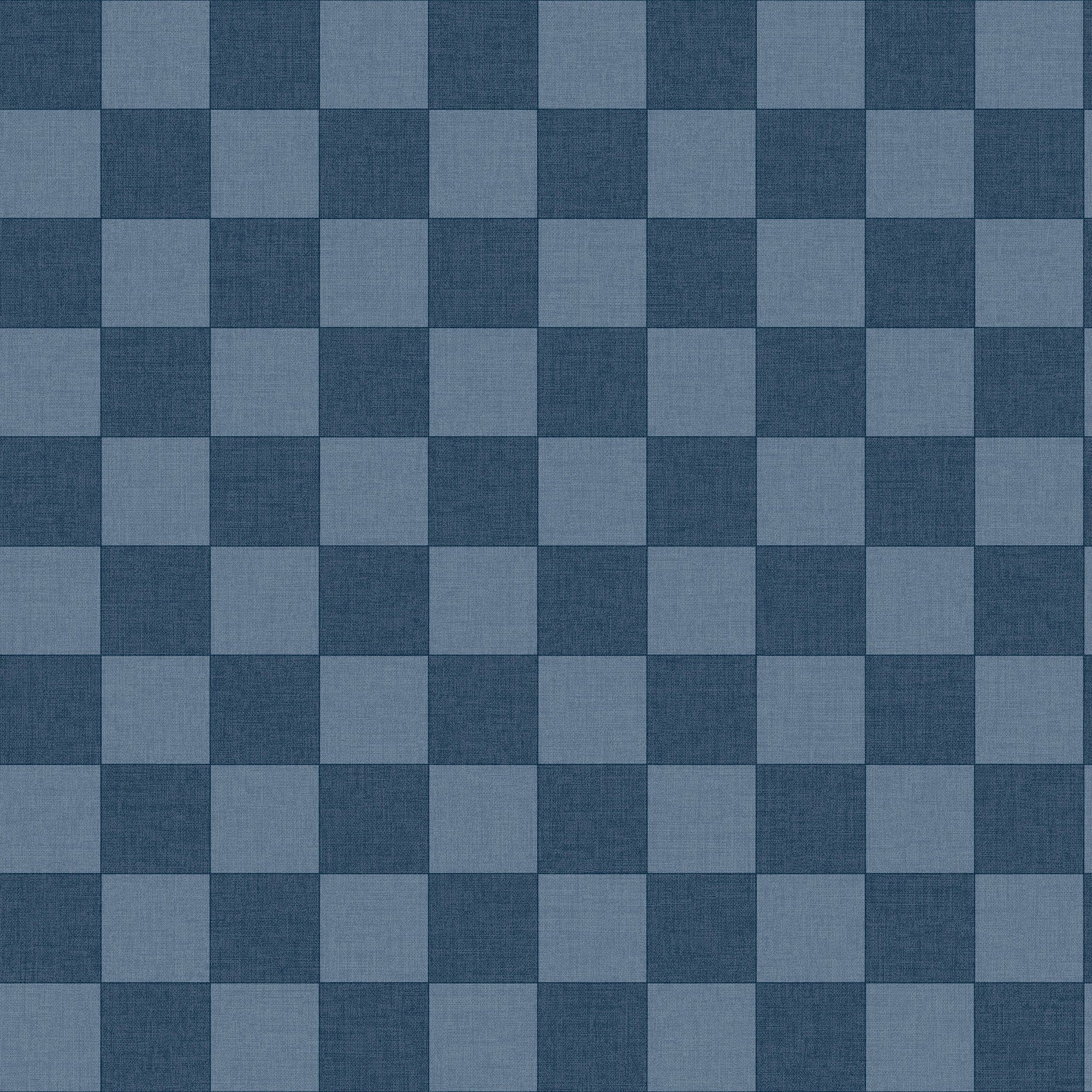 106746020 Checks Bleu Denim Wallpaper by Caselio