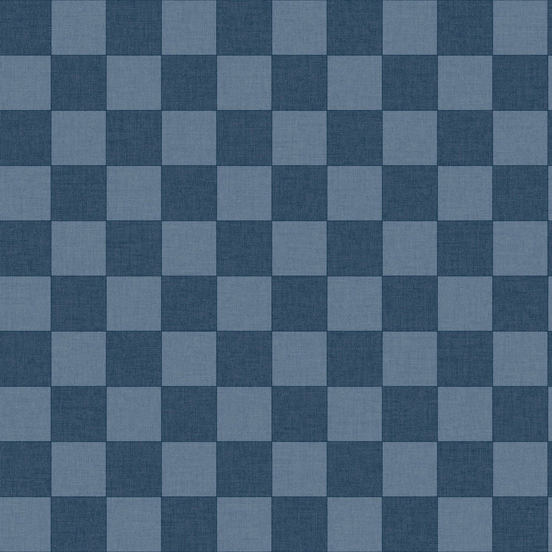 106746020 Checks Bleu Denim Wallpaper by Caselio