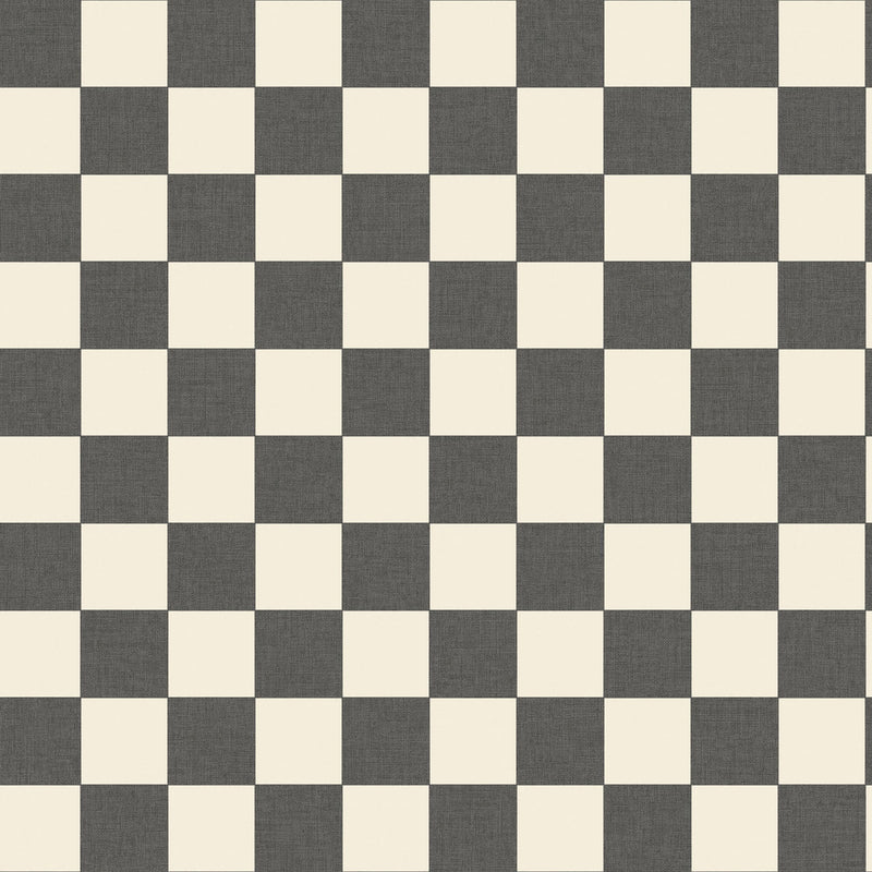106749000 Checks Noir Wallpaper by Caselio