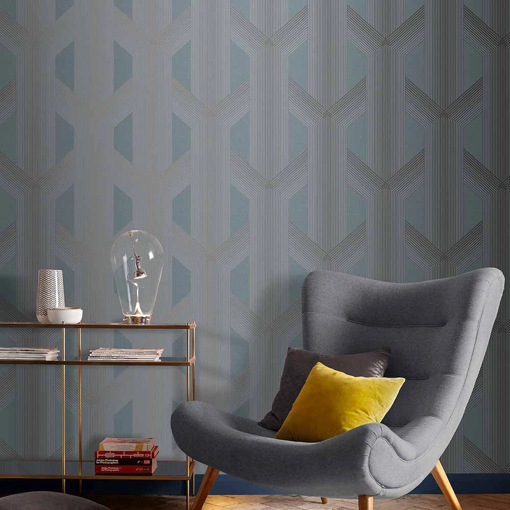 106759 Lagom Oblique Wallpaper by Graham and Brown