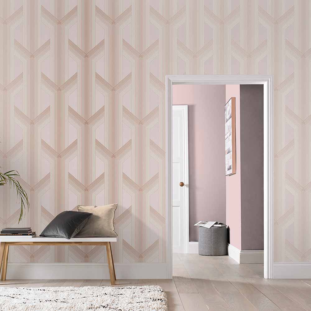 106760 Lagom Oblique Wallpaper by Graham and Brown
