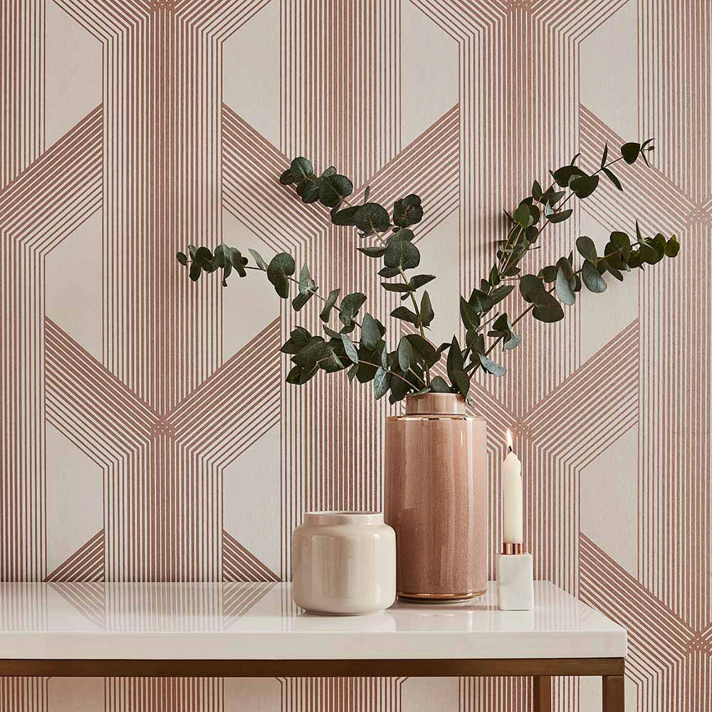 106763 Lagom Oblique Wallpaper by Graham and Brown