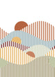 Linear Medium Multicouleurs Line Up Mural by Caselio
