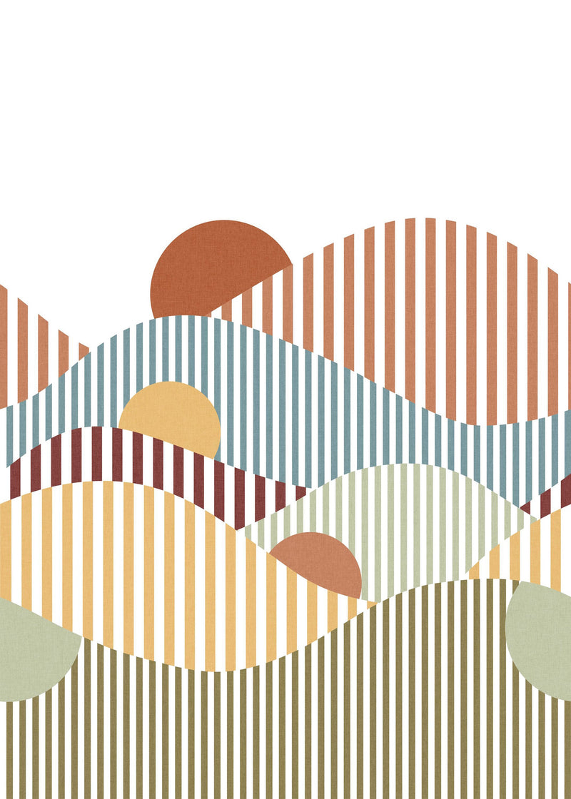 106764503 Linear Multicouleurs Mural by Caselio