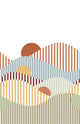 Linear Large Multicouleurs Line Up Mural by Caselio
