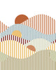 Linear Small Multicouleurs Line Up Mural by Caselio