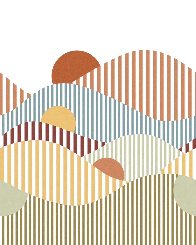 106764505 Linear Multicouleurs Mural by Caselio