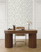 107100972 Art Line Noir Et Blanc Wallpaper by Caselio