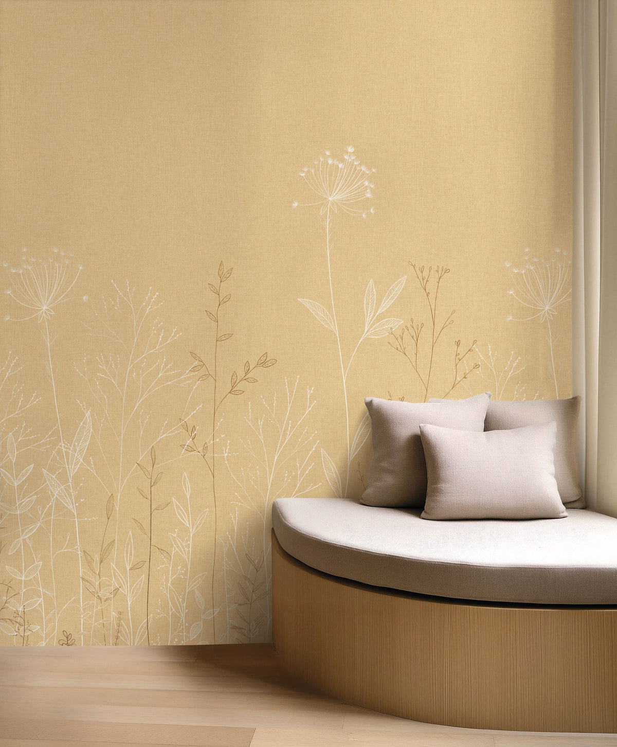 Field Line Medium Lin Moonlight 3 Mural by Caselio
