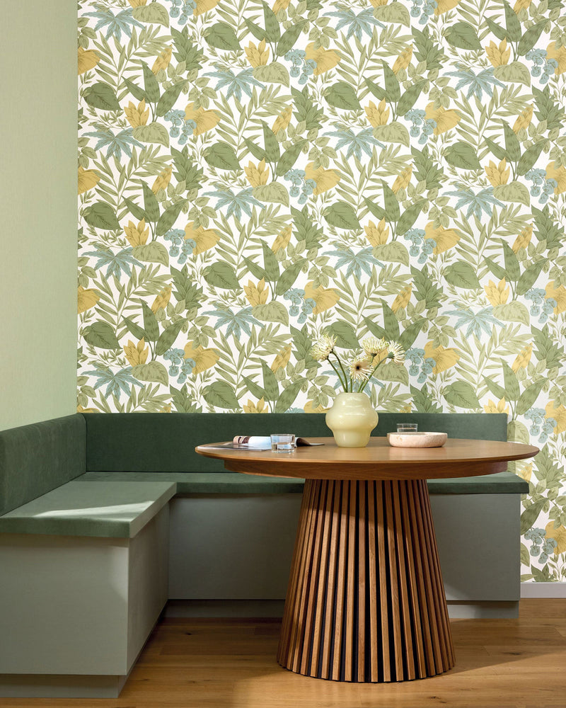 107337050 Uni Mat Vert Amande Wallpaper by Caselio