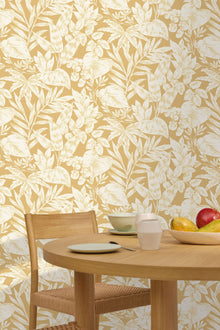 107362010 Kalea Ocre Wallpaper by Caselio