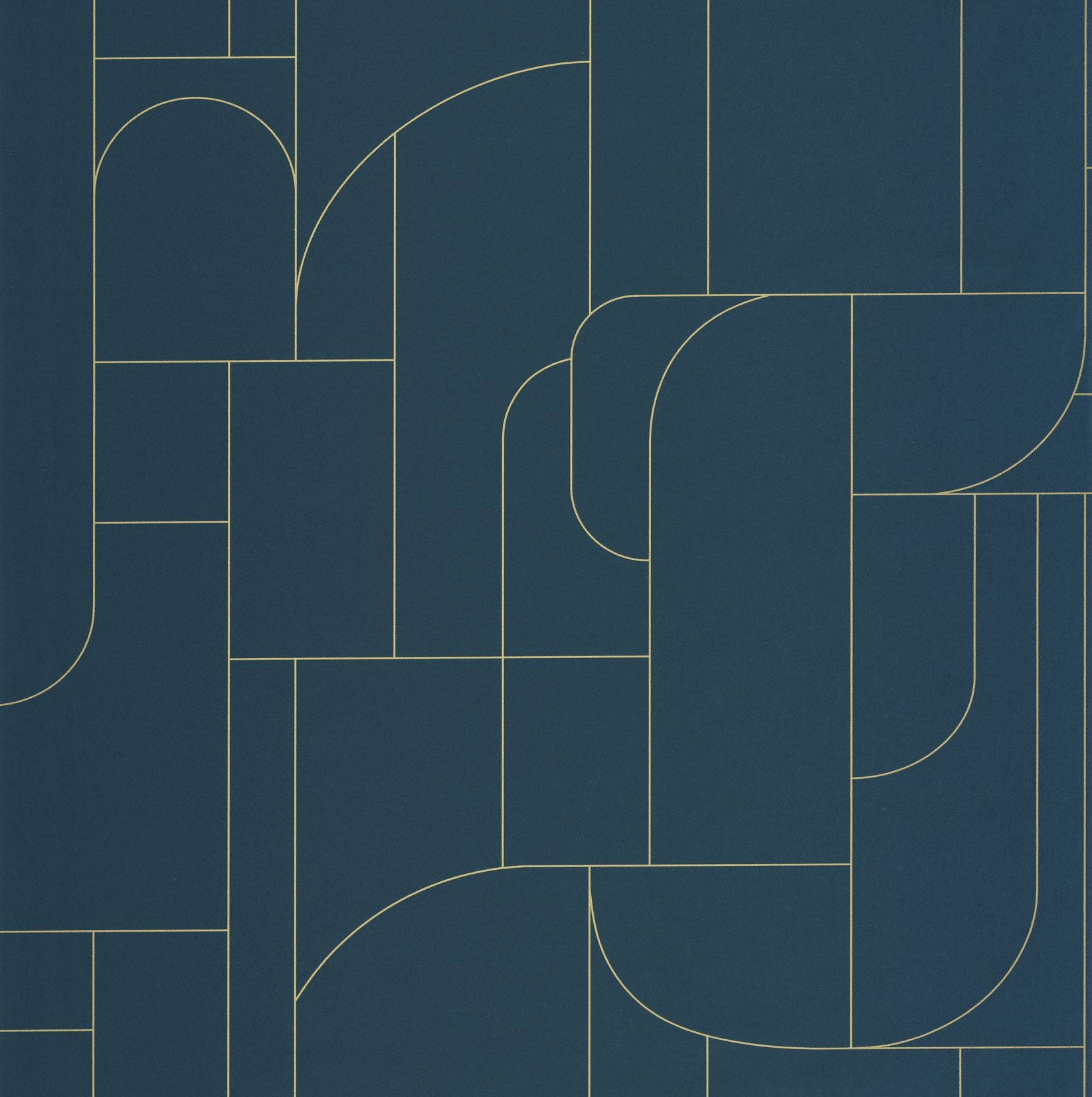 107390652 Achille Bleu Nuit Wallpaper by Caselio