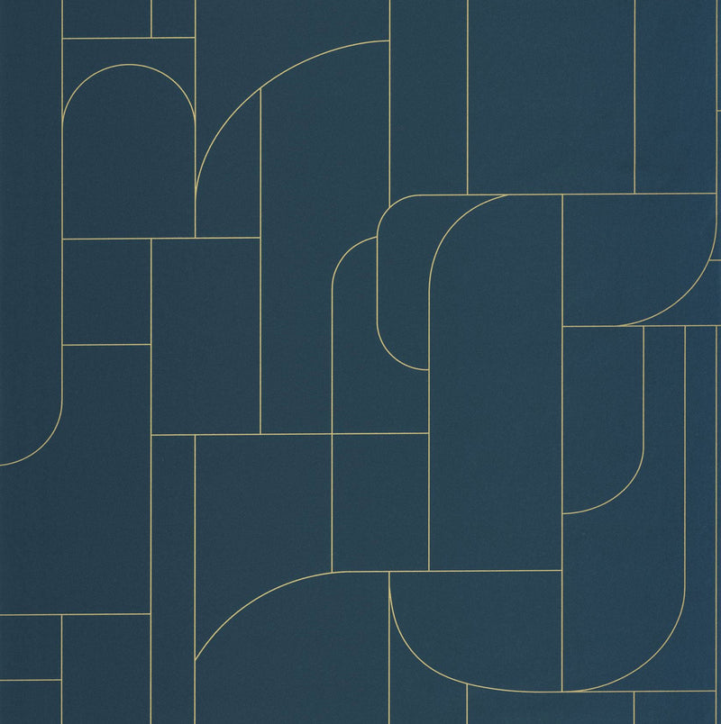 107390652 Achille Bleu Nuit Wallpaper by Caselio