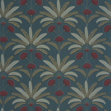 107400614 Gisele Bleu De Minuit Grenat Wallpaper by Caselio
