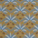 Gisele Moutarde Indigo Maison Simeon Wallpaper by Caselio