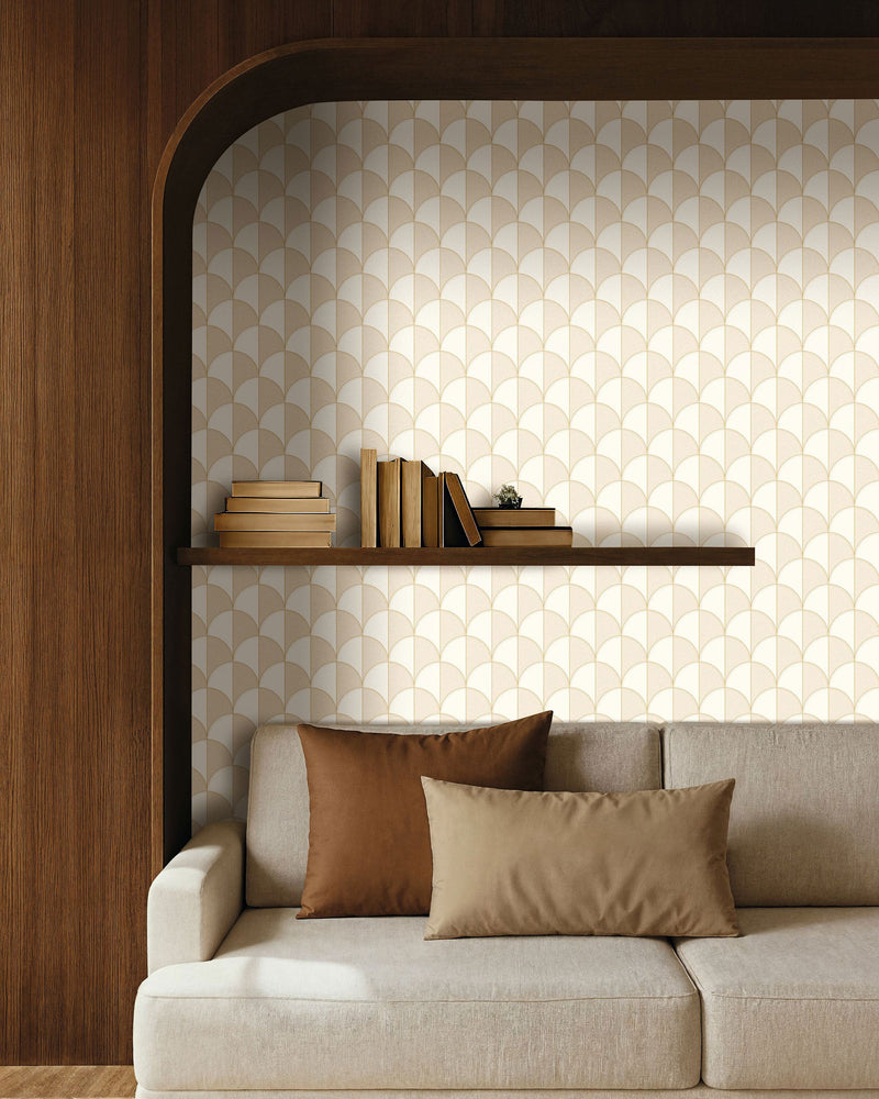 107410103 Mariette Beige Wallpaper by Caselio
