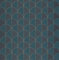 Mariette Bleu Nuit Maison Simeon Wallpaper by Caselio