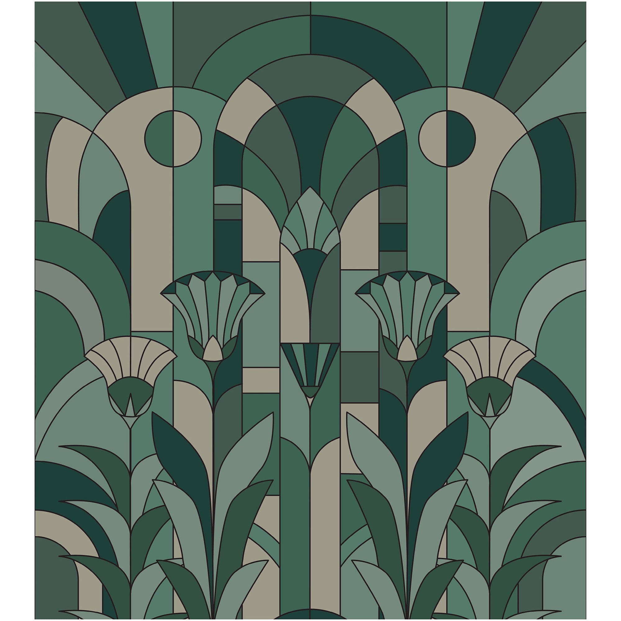 107457501 Eugenie Vert Mural by Caselio