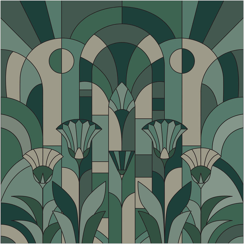 107457506 Eugenie Vert Mural by Caselio