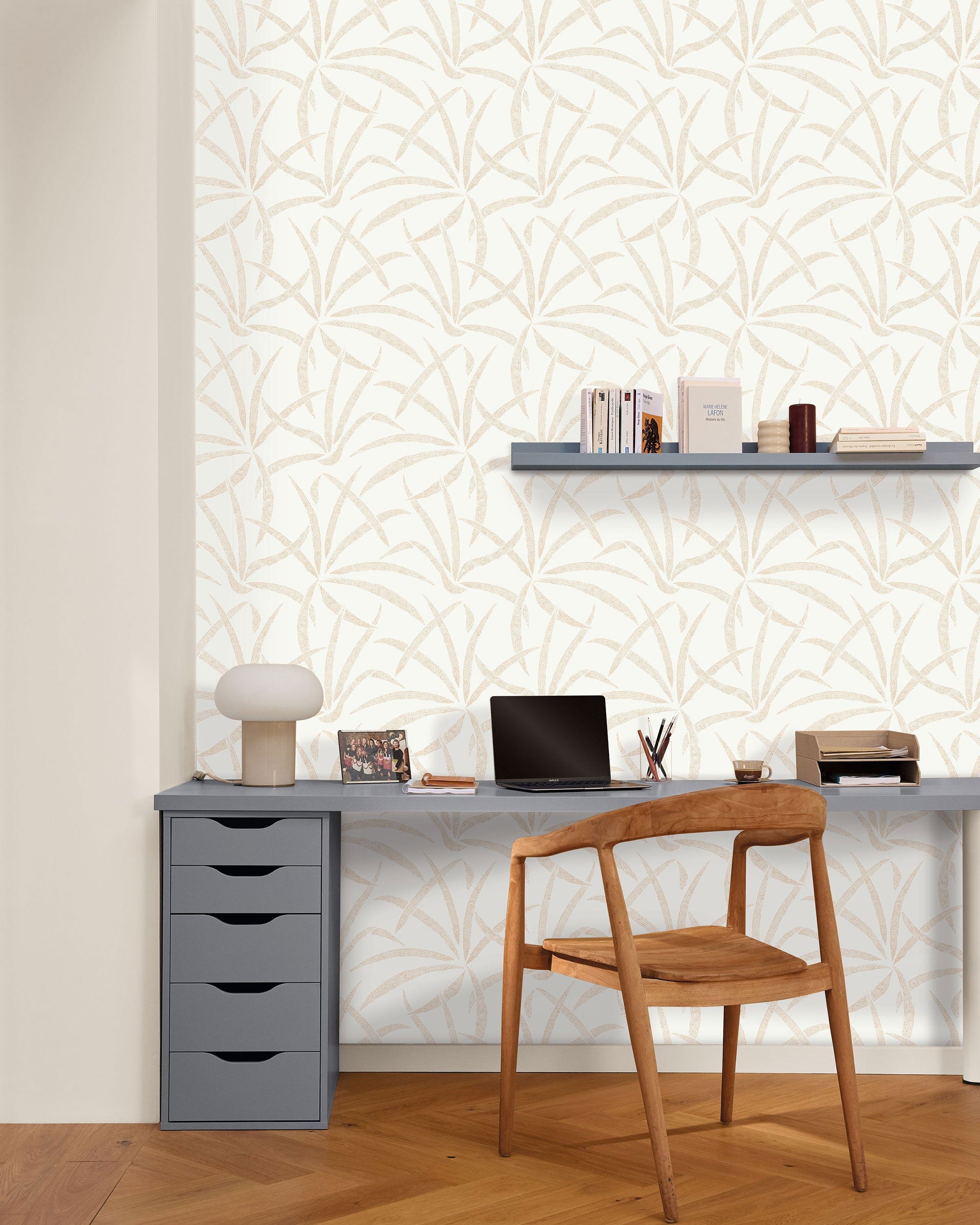 BLS107460020 Filara Blanc Dore Wallpaper by Caselio