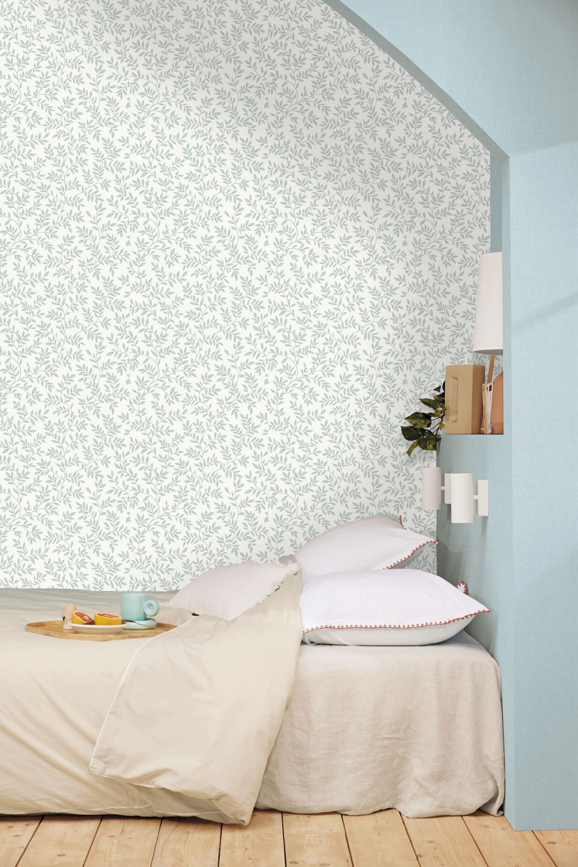 BLS107476020 Floria Bleu Wallpaper by Caselio