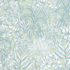 BLS107486070 Palmaris Vert Amande Bleu Wallpaper by Caselio