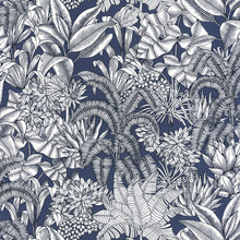 BLS107486160 Palmaris Bleu Nuit Wallpaper by Caselio